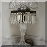 D15. Crystal boudoir lamp 21”h 